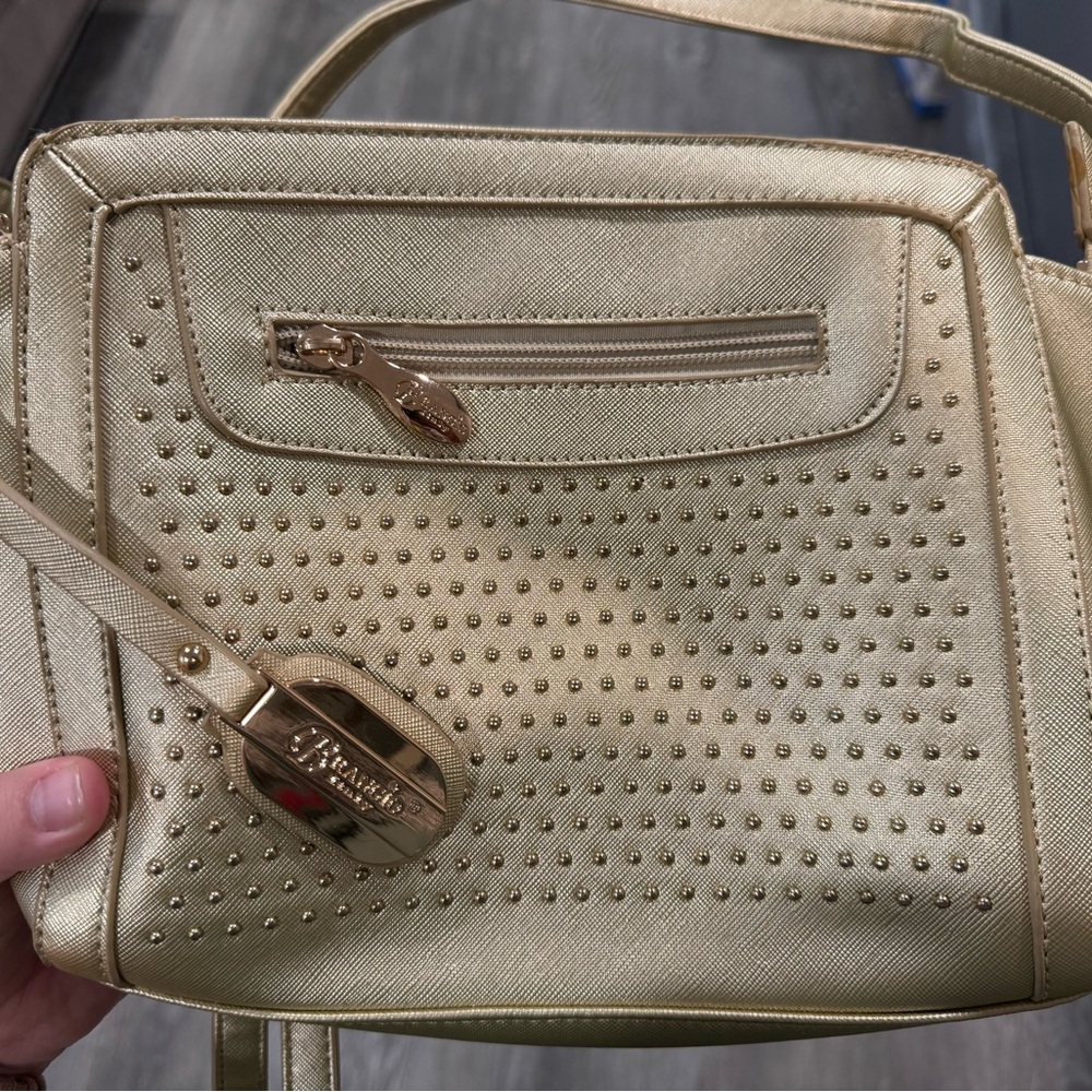 Gold Studded Handbag Brangio Italy